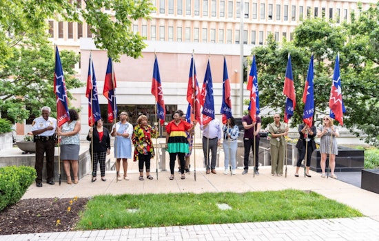 Clayton Memorial Park Adorns Juneteenth Flags in Tribute to Black Freedom, Saint Louis County Observes Holiday