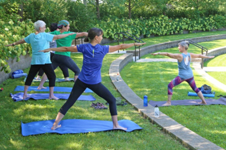 St. Louis Park Offers Free Outdoor Yoga at Veterans' Memorial Amphitheater