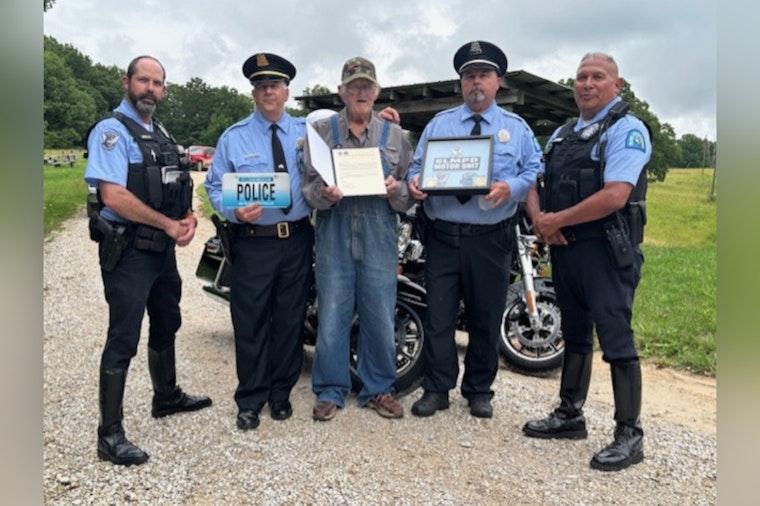 St. Louis Retired Motorman Wendell "Dick" Hess Honored by SLMPD Traffic Division for Decades of Service