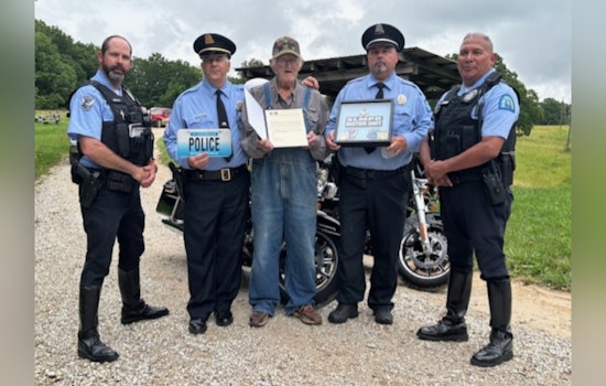 St. Louis Retired Motorman Wendell "Dick" Hess Honored by SLMPD Traffic Division for Decades of Service