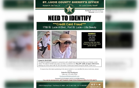 St. Lucie Authorities Hunt for 'Glam Bandit' Suspected of $1,600 Ulta Beauty Fraud