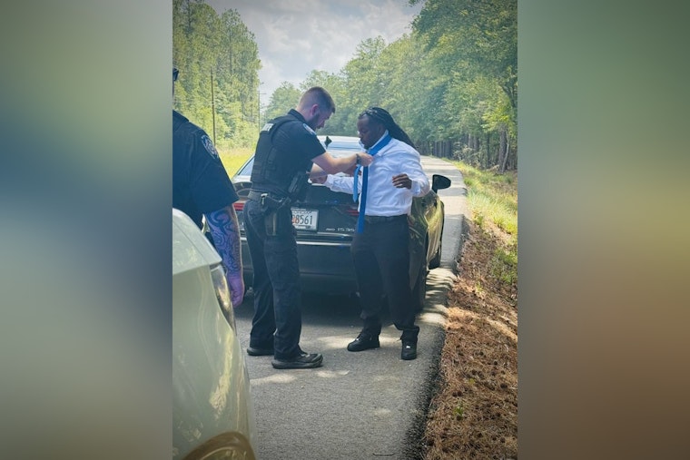 St. Tammany Parish Deputy's Act of Kindness, Assisting Grief-Stricken Driver with Tie at Traffic Stop