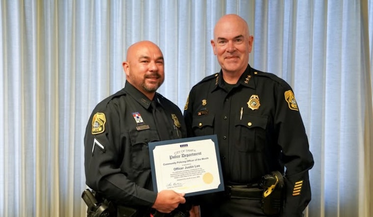 Tampa Police Department Honors MPO Justin Lee as Community Policing Officer of the Month for Impactful Neighborhood Safety Operation