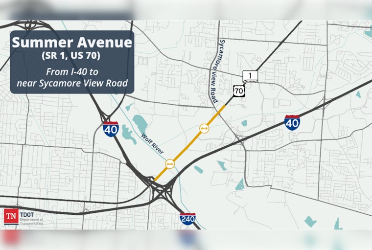 TDOT Kicks Off $69.4M Summer Avenue Widening Project in Memphis to Tackle Congestion and Enhance Safety