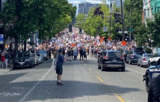 Thousands March Peacefully Through Seattle Supported by Police Outreach Team