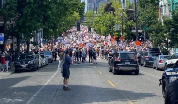 Thousands March Peacefully Through Seattle Supported by Police Outreach Team