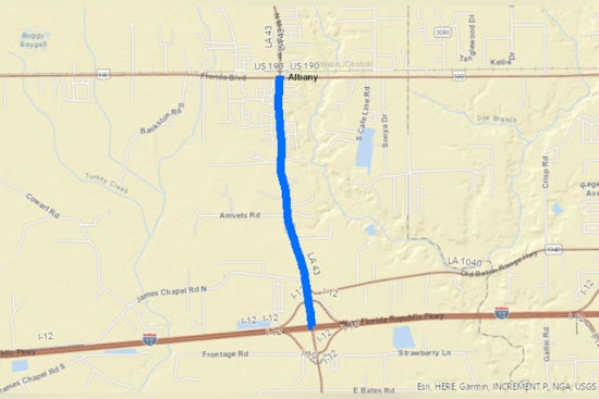 Travel Alert for Livingston Parish, Lane Closures on LA 43 from June 29 to July 3 Due to Road Improvements