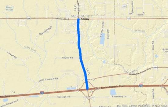 Travel Alert for Livingston Parish, Lane Closures on LA 43 from June 29 to July 3 Due to Road Improvements