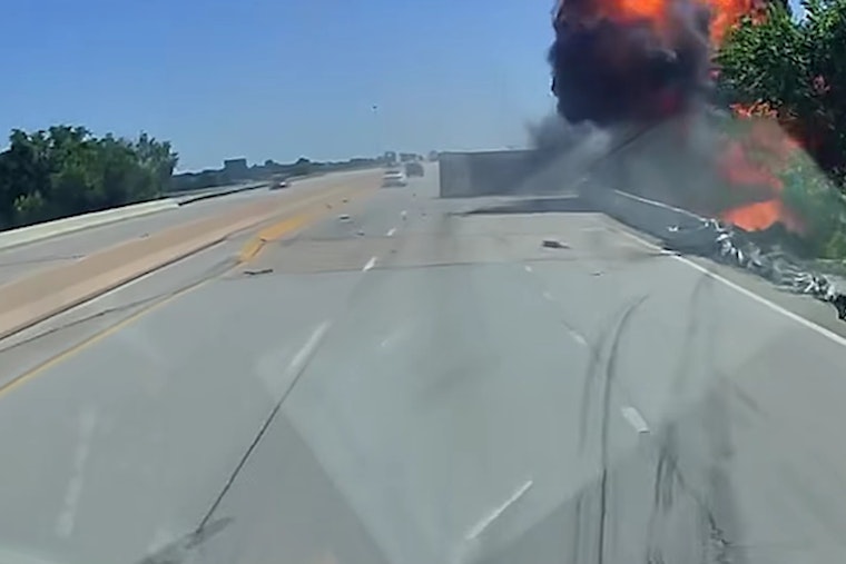Truck Driver Survives Fiery Plunge Off Bridge as Suspect is Apprehended After Manhunt Near Vinita, Oklahoma