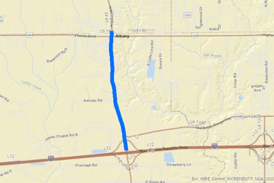 Upcoming Nightly Roadwork on LA 43 in Livingston Parish Scheduled for June 9-14
