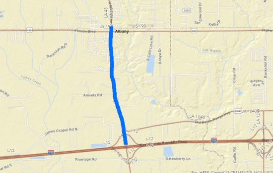 Upcoming Nightly Roadwork on LA 43 in Livingston Parish Scheduled for June 9-14
