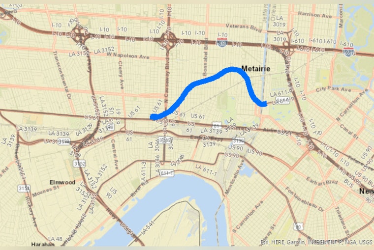 Upcoming Roadwork on LA 611-9 in Jefferson Parish Expected to Impact Traffic Near 17th St Canal Bridge and US 61