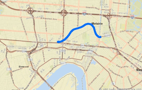 Upcoming Roadwork on LA 611-9 in Jefferson Parish Expected to Impact Traffic Near 17th St Canal Bridge and US 61