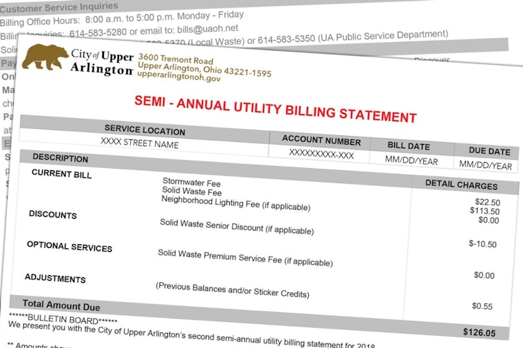 Upper Arlington Residents to Receive Regular Utility Invoices in July Following One-Time Winter Fee Waiver
