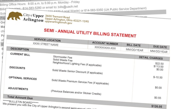 Upper Arlington Residents to Receive Regular Utility Invoices in July Following One-Time Winter Fee Waiver