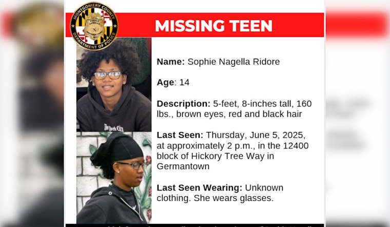 Urgent Community Search Underway for Missing Germantown Teen Sophie Ridore