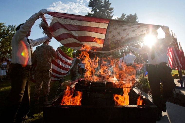 Utah County Honors First Responders with Patriotic Flag Retirement Ceremony on Flag Day