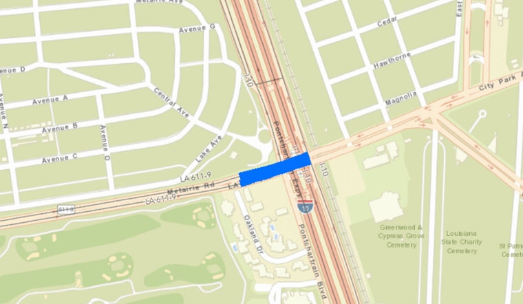 Weekend Lane Closures on LA 611-9 for Drainage Repairs May Affect Commute