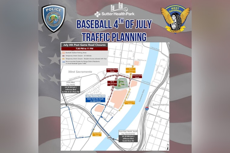 West Sacramento Gears Up for 4th of July Baseball Traffic Plan Ahead for Game Day Road Closures