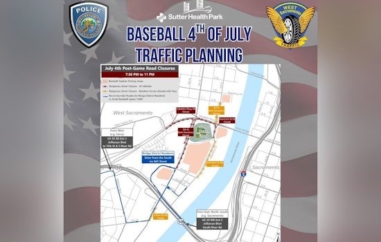West Sacramento Gears Up for 4th of July Baseball Traffic Plan Ahead for Game Day Road Closures