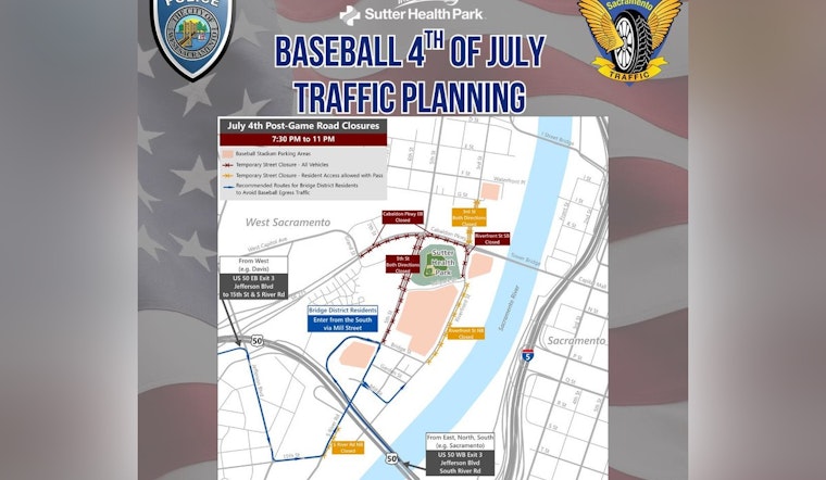 West Sacramento Gears Up for 4th of July Baseball Traffic Plan Ahead for Game Day Road Closures