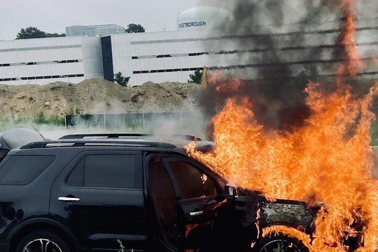 Westborough Fire Department Douses SUV Blaze on Route 9, No Injuries Reported