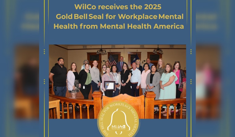 Williamson County Honored with 2025 Gold Bell Seal for Excellence in Workplace Mental Health