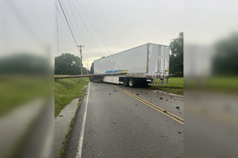 Wilson County Road Closure Due to Semi-Truck Crash into Power Pole on E. Division St