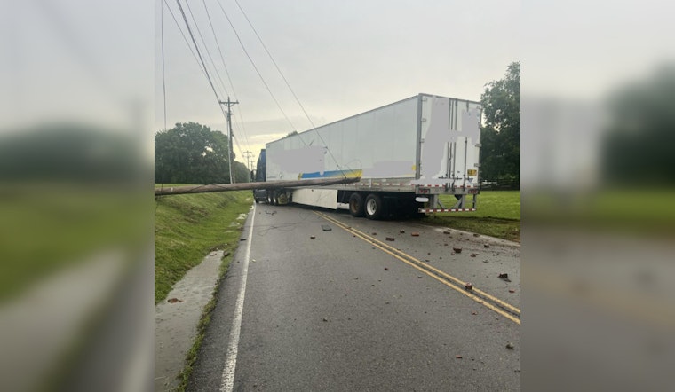Wilson County Road Closure Due to Semi-Truck Crash into Power Pole on E. Division St