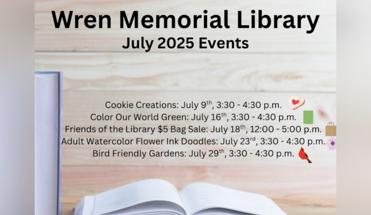 Wren Memorial Library in Siler City Hosts Delightful July Events Featuring Cookie Decorating, Gardening, Book Sale, and Watercolor Classes