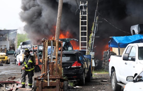 20 Cars Engulfed by Flames in Tampa Salvage Yard Fire With One Getting Hospitalized, HCFR Battles Intense Blaze