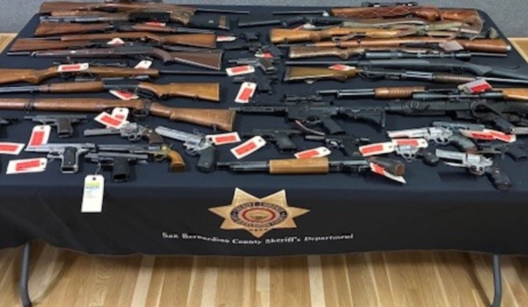 38 Felony Arrests, Seized Firearms in San Bernardino County Crime Suppression Effort