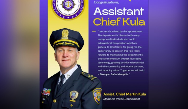 Assistant Chief Martin Kula Celebrated for Over 35 Years of Service with Promotion at Memphis Police Department