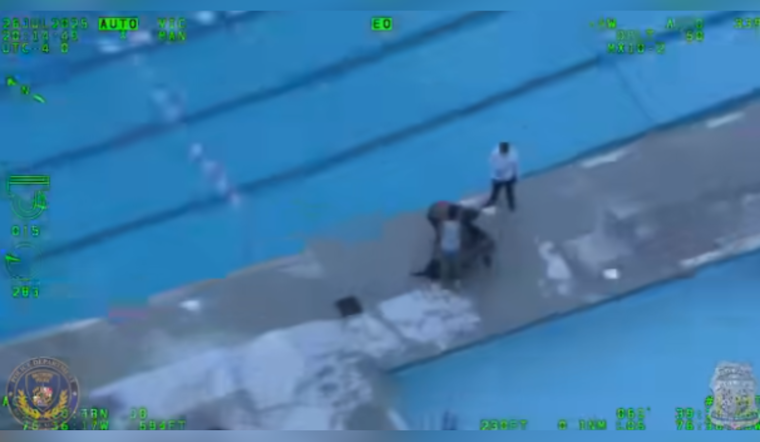 Baltimore Helicopter Unit Conducts Daring Pool Rescue, Saves Near-Drowning Man at Walter P. Carter Facility