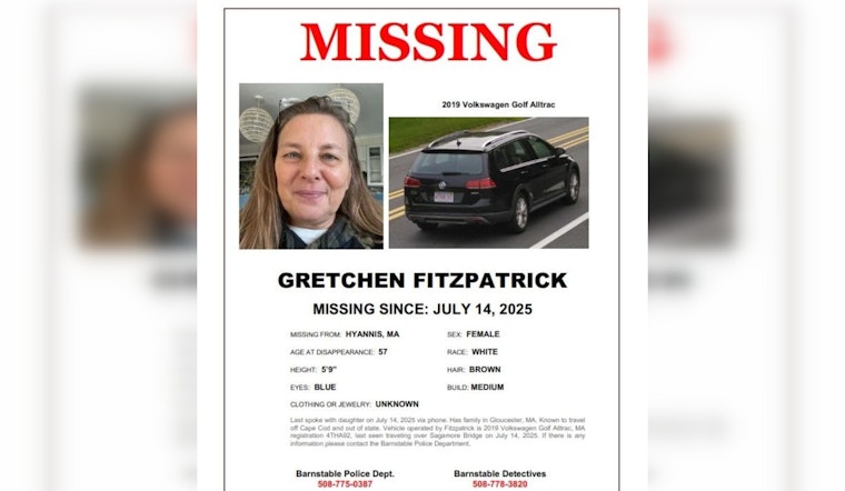 Barnstable Police Request Public's Help in Locating Missing Woman Last Seen on Sagamore Bridge