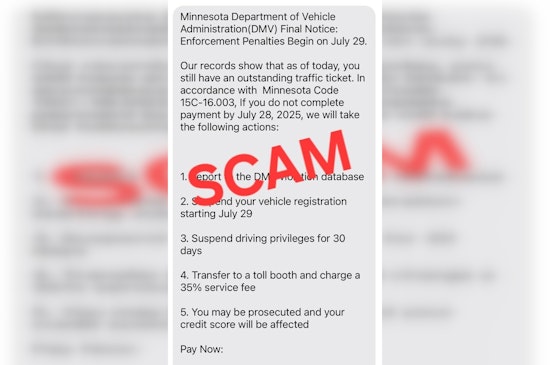 Beware of Fake "Minnesota Department of Vehicle Administration" Scam, DPS Warns Residents