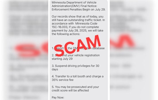 Beware of Fake "Minnesota Department of Vehicle Administration" Scam, DPS Warns Residents