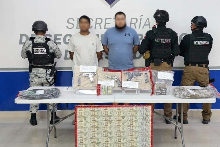 Binational Operation Nabs Two Suspected Alien Smugglers in Cd. Juarez, Seizes Weapons and Cash