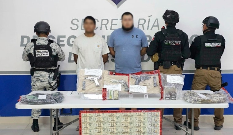 Binational Operation Nabs Two Suspected Alien Smugglers in Cd. Juarez, Seizes Weapons and Cash