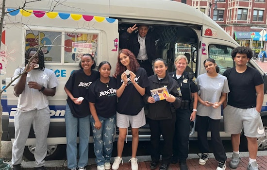 Boston Police Bond with Youth through Creative "Paint Night" and Ice Cream at Huntington Avenue YMCA