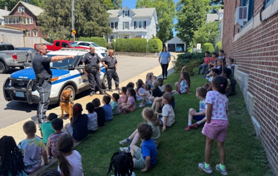 Boston Police Officers Bond with Kids at YMCA Summer Camp in West Roxbury