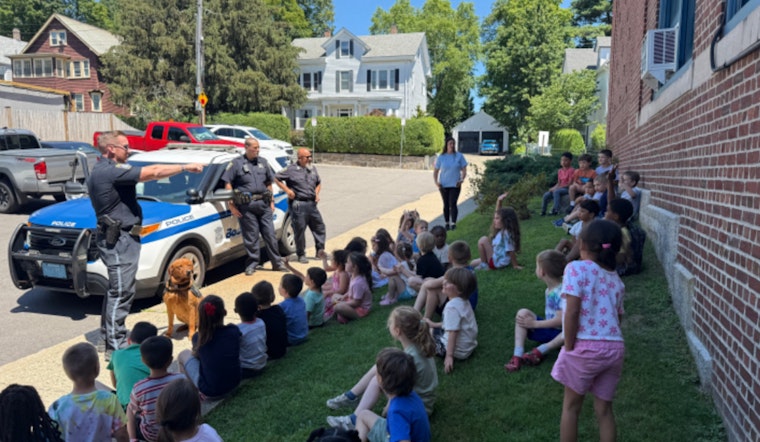Boston Police Officers Bond with Kids at YMCA Summer Camp in West Roxbury