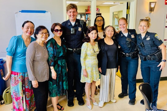 Boston Police Officers Serve Lunch and Build Bonds at Dorchester’s Viet-AID Community Center
