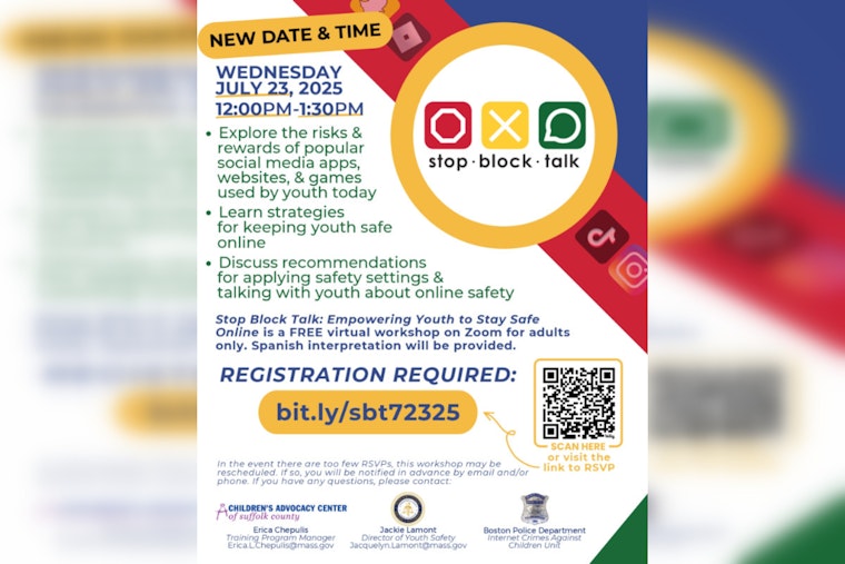 Boston Police Partner with Advocacy Center for Free Online Safety Workshop for Parents