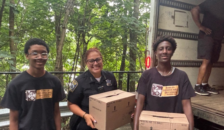Boston Police Partner with Volunteers at The Dimock Center Food Pantry to Address Food Insecurity in Roxbury