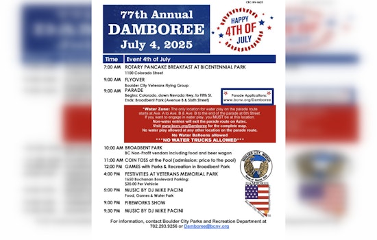 Boulder City Police Urge Safe Celebration for 77th Annual Damboree this July 4th