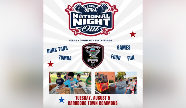 Carrboro Welcomes Community to National Night Out for Bonding with Law Enforcement