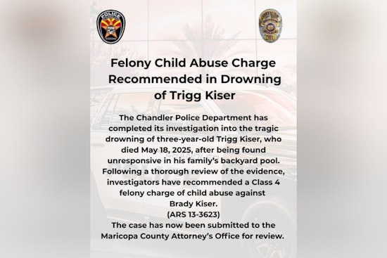 Chandler Father Faces Potential Child Abuse Charge in 3-Year-Old Son's Drowning Death