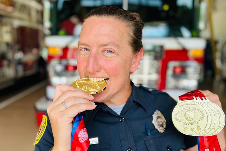 Charlotte Firefighter Holly Forbes Johnson Shines at World Games with Six Golds and Two World Records