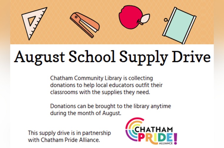Chatham Community Library and Chatham Pride Alliance Launch Supply Drive to Support Local Educators in Pittsboro